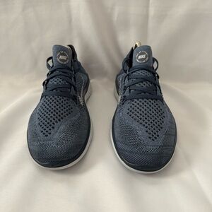 Nike Free RN Flyknit 2018 Womens Size 7 Blue Running Shoes Sneakers 942839-401